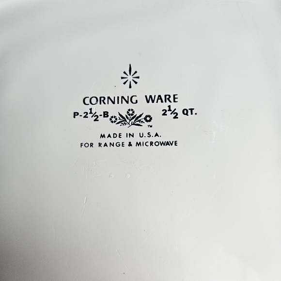 CorningWare Blue Floral Casserole Dish
